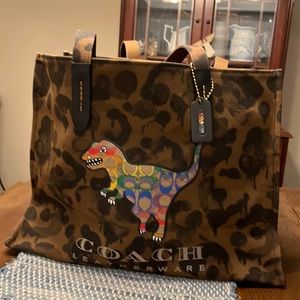 Coach canvas tote Rainbow Rexy